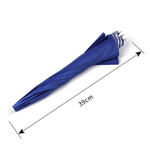 sansheng 26-inch Diameter Folded Loose-Belt Fishing Cap Umbrella Cap, Fishing Umbrella Cap Sunhat (Dark Blue)
