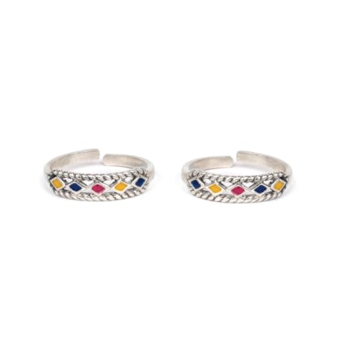 Image of Shaya | 925 Silver| BOGO Offer |Chokti Pattern Toe Rings | Gifts for Womens & Girls