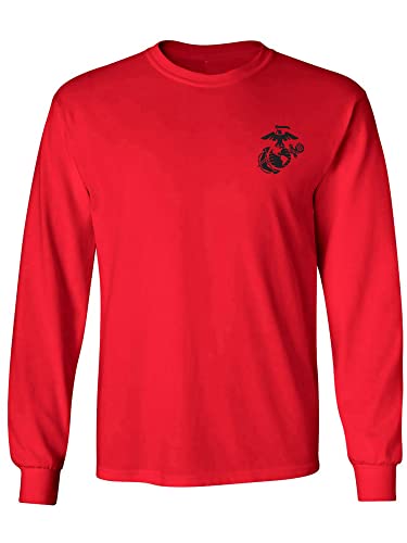 zerogravitee Marines Emblem Left Chest Adult Long Sleeve T-Shirt
