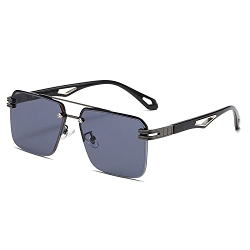 Lunettes de soleil sans monture MUTYNE oversize style vintage luxe pour homme et femme UV400