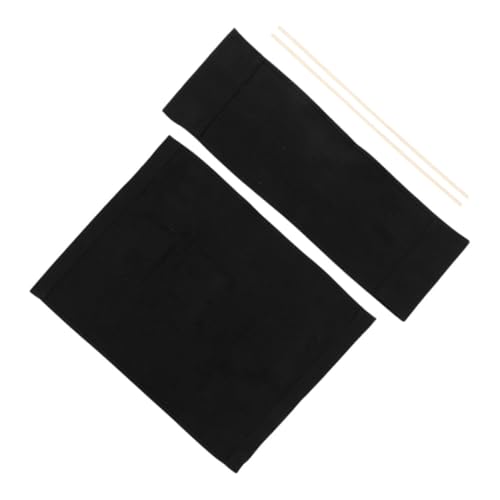 UKCOCO Funda de Lona Resistente para Silla de Director Plegable, Tamaño Mediano 52x16/48x38 Cm, Color Negro, Kit de Tela de Repuesto para Camping y Exteriores, Asiento y Respaldo