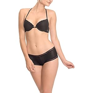 Natori-Womens-Feathers-Front-Close-T-Back Natori Women's Feathers Front Close T-Back Bra, Black, 34D