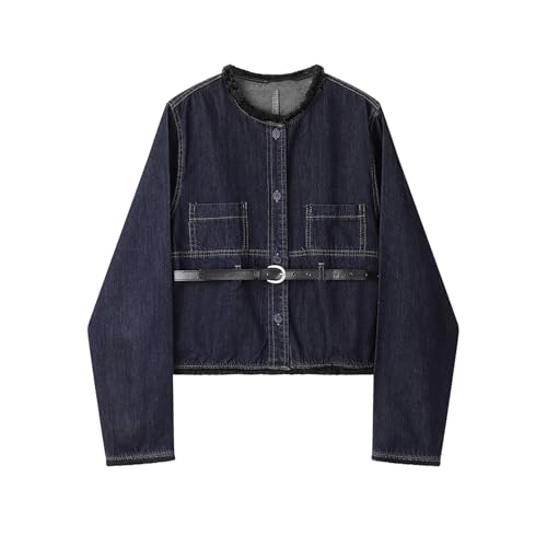 Veste en denim ample pour femmes look vintage français de printemps