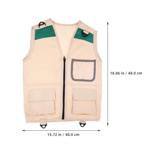 Image of Abaodam 2Pcs Explorer Vest for Kids Ages 5-8 Boys and Girls Cargo Vest Costume Outdoor Adventure Explorer Jungle Party Cosplay Festivals Activities