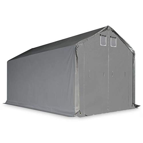 Tidyard Storage Tent Waterproof for Variety of Goods and Items PVC 4x8 m Grey