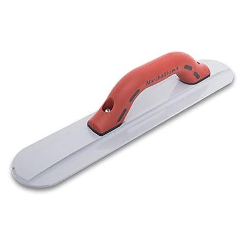 MARSHALLTOWN Round End Magnesium Hand Float, 16 Inch x 3-1/8 Inch, Standard DuraSoft Handle, Eliminates Float Marks, Provides Smooth Finish, Made in the USA, Concrete Float, 143D Cover