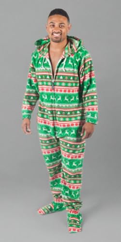Image of Forever Lazy Footed Adult Onesies, One-Piece Pajama Jumpsuits for Men and Women, Unisex. with Detachable Feet.