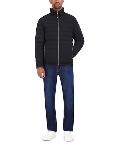 Image of Nautica Men's Reversible Quilted Puffer Jacket -Midweight Mechanical Stretch Winter Coat