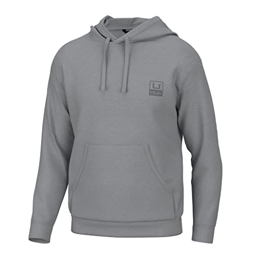 HUK Men's Huk'd Up Logo Fishing, Fleece Hoodie with Stretch