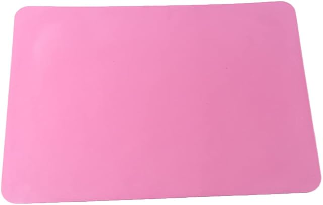 Thickened 30*40 Silicone placemat Children's Primary School Table mats Waterproof Non-Slip Coasters Flat Dining Table Heat Insulation pad (pink)