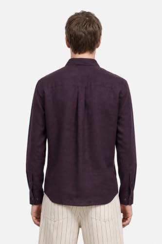 Image of SNITCH Men Casual Shirt | Regular Fit Full Sleeve Point Collar Solid Design with Embroidered Heart | 100% Lyocell & Breathable Fabric for Smart Casual Wear