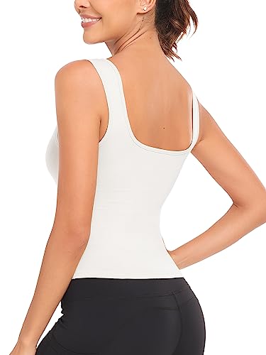 Image of Joviren Crop Tank Tops for Women Workout Cropped Athletic Shirts
