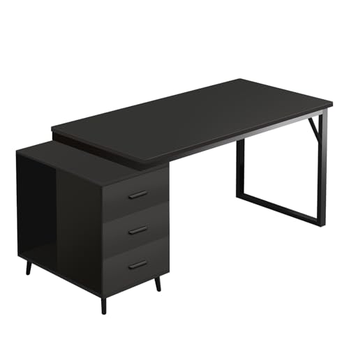 Reviews de Oficina Escritorio para comprar hoy. 48 THAT S SHOCK Escritorio de Oficina Minimalista, Regulable Escritorio para Computadora con 3 Cajones, Escritorio Minimalista con Patas de Mesa Reforzadas, Ideal para Estudio,Juegos...