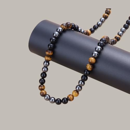 GAVU Men’s Beaded Necklace, Triple Protection Crystal Necklace for Men - Image 5