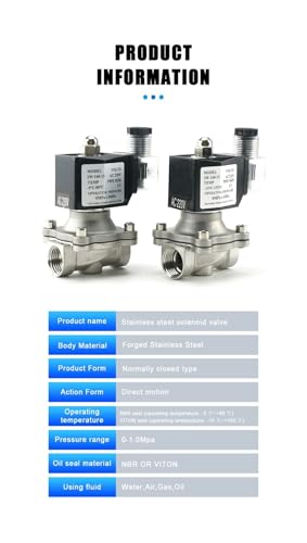 Électrovanne inox AC220V 1/2 évite les fuites d'eau automatique