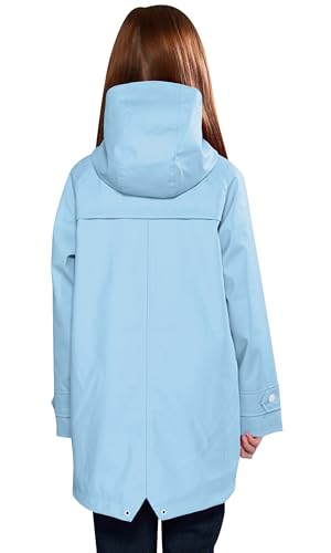 Image of maoo garden Girls Rain Jackets Kids Waterproof Raincoat Lightweight Floral Lining Spring Windbreaker
