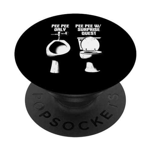 Diferencia de orinal vs. inodoro - Humor divertido para el inodoro PopSockets PopGrip Intercambiable