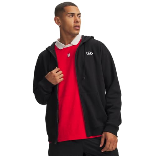 Under Armour Men's Rival Fleece Full Zip, 008 BLACK, XL - image 1