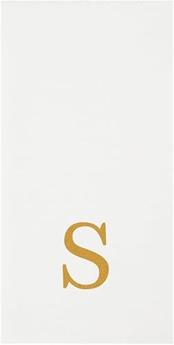Miniatura 140 de Luxenap - Toallas de invitados de 15.8 x 7.9 pulgadas, 50 toallas de mano con letras plateadas, letra "P", fuente Sans Serif, servilletas de papel