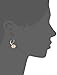 Sterling Silver Champagne Simulated Shell Pearl Lever Back Earrings