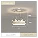 jssmm Cream Color Crown Ceiling Lights Children's Room Boys Girls Bedroom Lamp Warm Nursery Princess Room Baby Room Ceiling Lamps, Luxury(40CM)