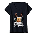 Photo Gallery donna reinbeers for christmas puns funny renna beer enthusiast maglietta con collo a v Photo Gallery donna reinbeers for christmas puns funny renna beer enthusiast maglietta con collo a v