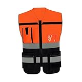 . Haute visibilité : est doté de bandes réfléchissantes haute visibilité qui offrent une protection complète, vous garantissant dans des conditions de faible luminosité.