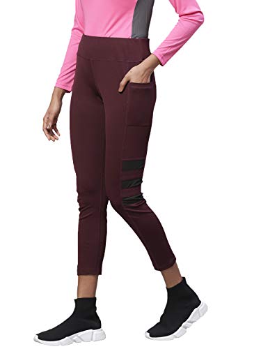 Image of CHKOKKO Women's High Rise Regular Fit Polyester Blend Sports Leggings (JSSTIGHT)