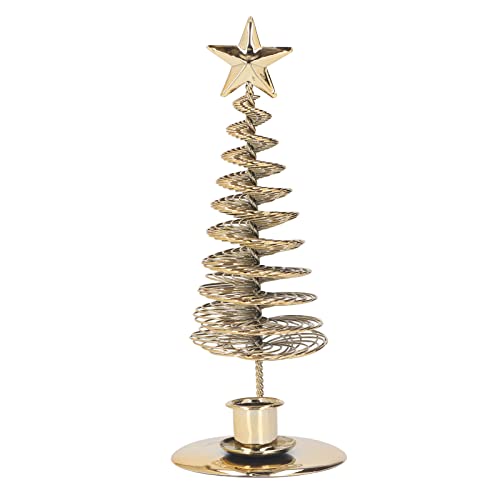 MISNODE Árbol de Navidad Tealight Portavelas Metal Pino Árbol de Navidad Tealight Portavelas Adornos para Navidad Fiesta en Casa Mesa Mantel Decoraciones