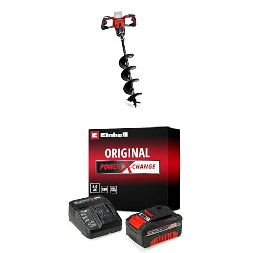 Einhell GP-EA 18/150 Li BL - Solo, Akülü Toprak Burgu Makinesi ve Einhell 18V 4,0 Ah PXC Starter Kit (Başlangıç Seti)