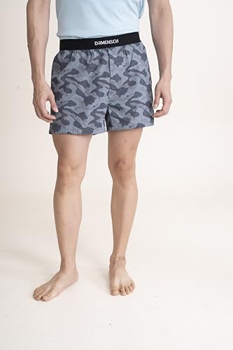 Image of DAMENSCH Solid Breeeze Inner Boxers for Men, Ultra-Light Boxers, 100% Cotton Shorts Pant, Breathable Woven Inner Cotton Shorts for Men-Digital Camo Grey-3XL