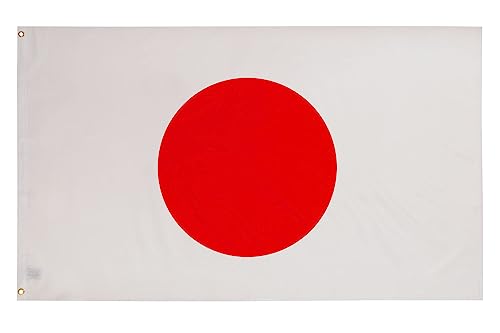 PHENO FLAGS Japan Flagge 90x150cm - wetterbeständige Fahne mit Messingösen, 100% Polyester, robuste Doppelnaht & in lebendigen Farben - ideal für Flaggen-Liebhaber