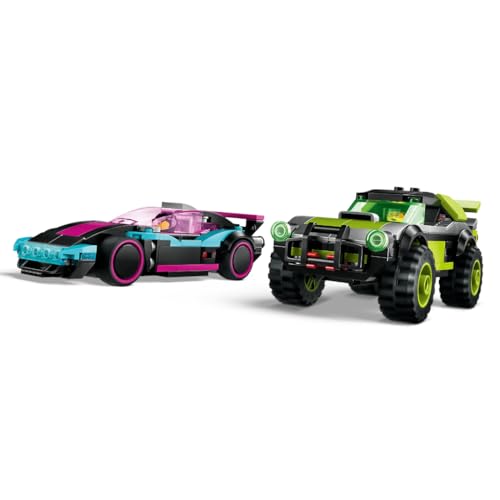 60396 City Modified Race Cars 6+ 359 Pezzi Costruisci 2 fantastiche Auto da Corsa Presenti nel Popolare Gioco 2k Drive, Medio - Lego - Immagine 4