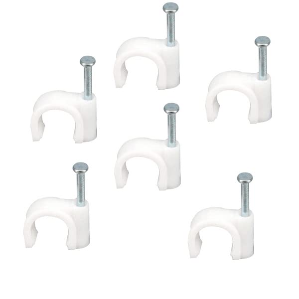 200PCS Cable Tacks Nail in Clamps Cable Straps Wire Staples Round Cord