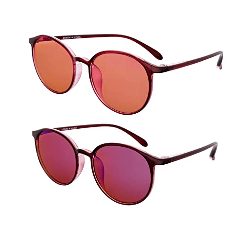 BRADDELL OPTICS Indoor FL41 Rose & Outdoor FL60 Brown Tinted Migraine