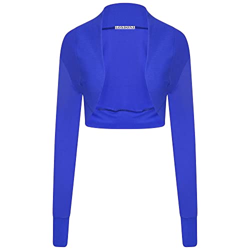 Image of Loxdonz Women Long Sleeve Bolero Shrug Cropped Cardigan Crop Top