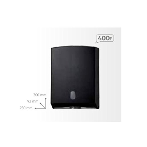 Dispensador Toallas plástico negro Medial Noir 400
