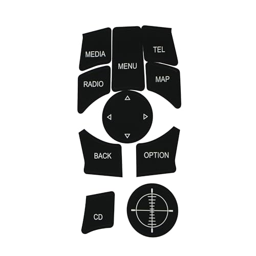 Image of Car Button Decal Sticker Repair Kit Compatible with BMW 3 Series E90 E93 iDrive 2009 2010 2011 Button Repair Decal Sticker Premium Vinyl