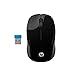 HP 200 - Ratón Inalámbrico (1000 dpi, Puerto USB, 2 Botones y Rueda de Desplazamiento, 12 Meses Duración Batería, Windows), Color Negro