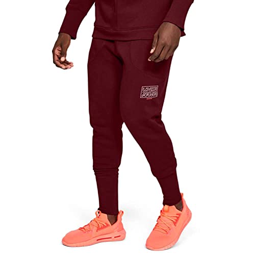 Under Armour Men's UA Baseline Fleece Joggers MD Red
