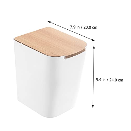 Caneca de basura moderna de plástico con tapa y capacidad 7.7 litros miniatura 2
