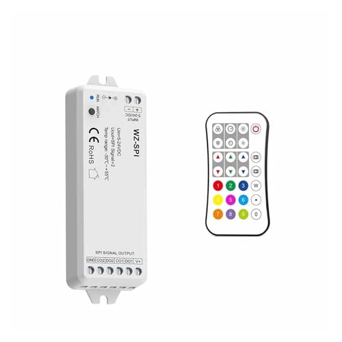 Contrôleur LED SPI RGB RGBW 5-24V avec télécommande R9 pour ruban adressable
