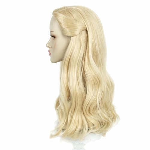 Image of H&Bwig Blonde Long Wavy Wig 60s Retro Beehive Wigs for Women 70s Classic Style Cosplay Wig for Halloween Costume Party
