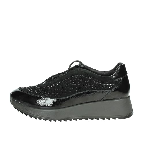 Imac - Zapatillas Negras Casual - Cuero para: Mujer Color: 4200-011 Talla: 39