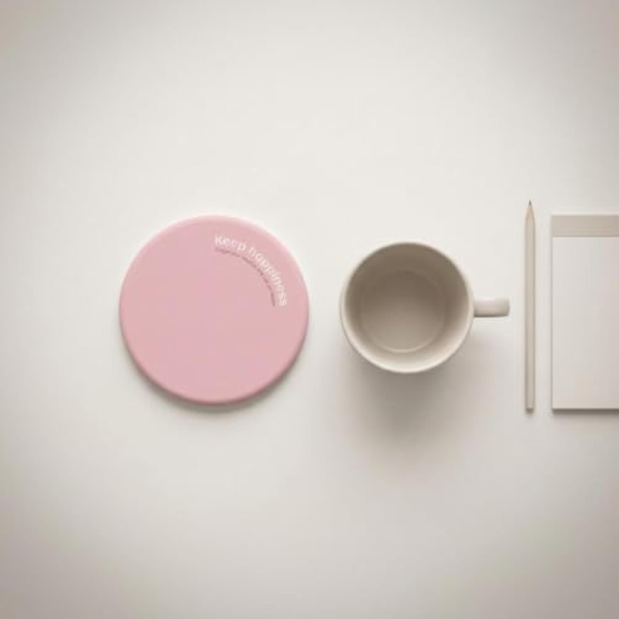 Diatomaceous Earth Absorbent Mat, Round Pink