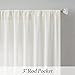 Vision Home Pink Ombre Semi Sheer Window Curtains Linen Textured Gradient Light Filtering Curtains 95 inch Two Tones Rod Pocket Drapes for Living Room Bedroom Cream White to Blush 50