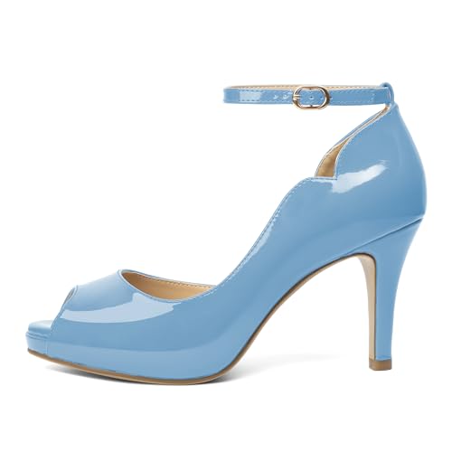 Image of AUMOTED High Heels Pumps Platforms Shoes for Party Daily 3.4 inch Dressy Pumps