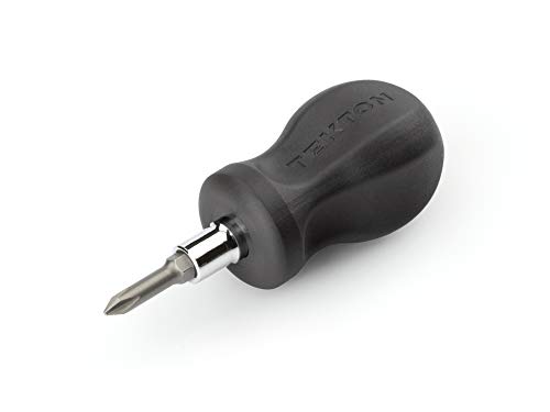 TEKTON 3-in-1 Stubby Phillips/Slotted Driver (#1 x 3/16 in., Black) | DMT13001 #1