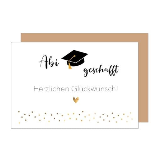 Edition Seidel Premium Glückwunschkarte zur bestandenen Prüfung mit Umschlag. Grußkarte Karte mit Spruch Abschluss Feier Abitur Schule Mann Frau Jugendliche Jugendlicher (PR152 SW025)