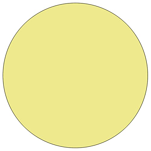 Flash Furniture Wren Mobile 60'' Round Yellow Thermal Laminate Activity Table - Standard Height Adjustable Legs #TOP1